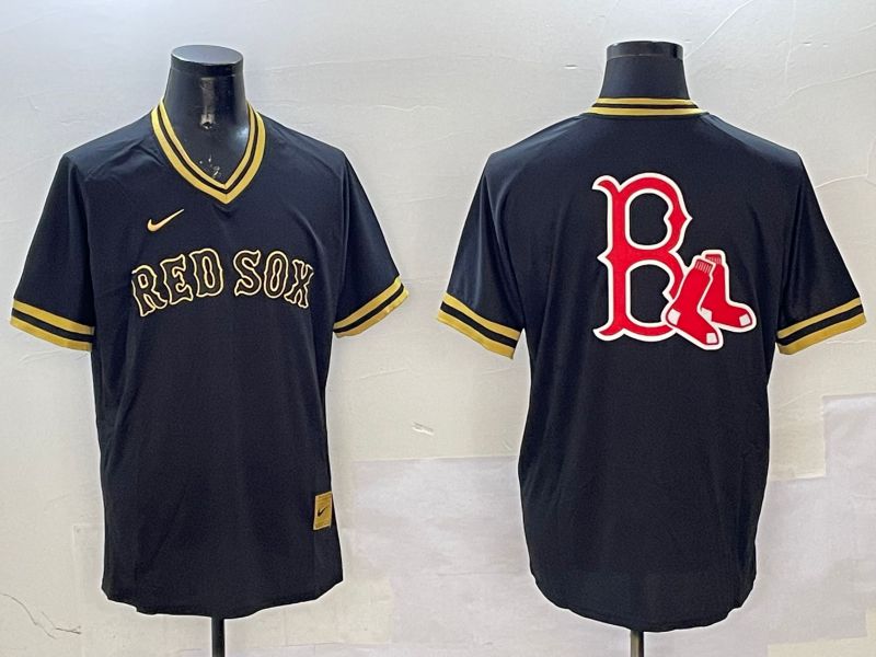 Men Boston Red Sox Blank Black Gold Game 2025 Nike MLB Jersey style 4